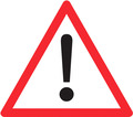 Symbol: Advarselstrekant (rød).